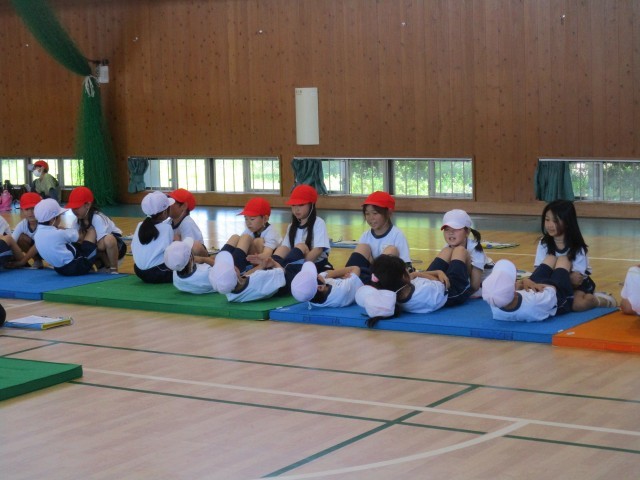 上体起こしの様子