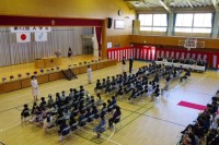 入学式担任発表の様子