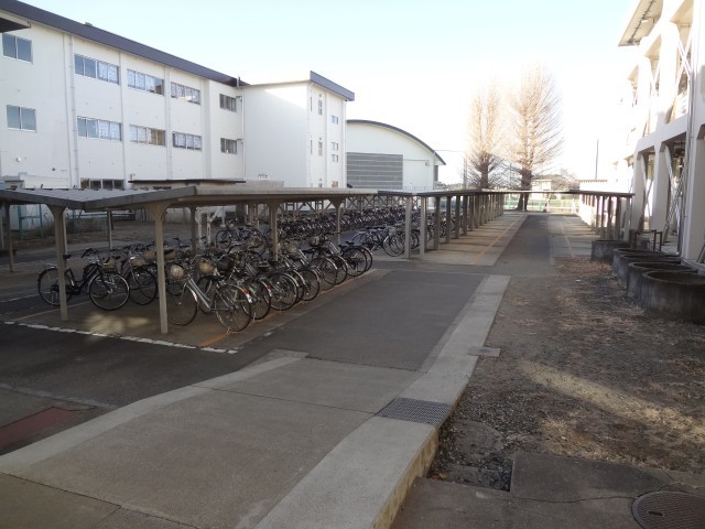 ３年生だけの駐輪場の様子。