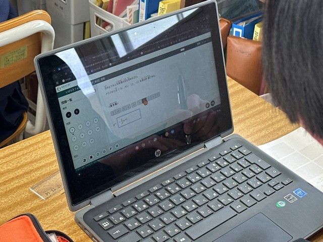 本日は数学をテスト形式で学習！